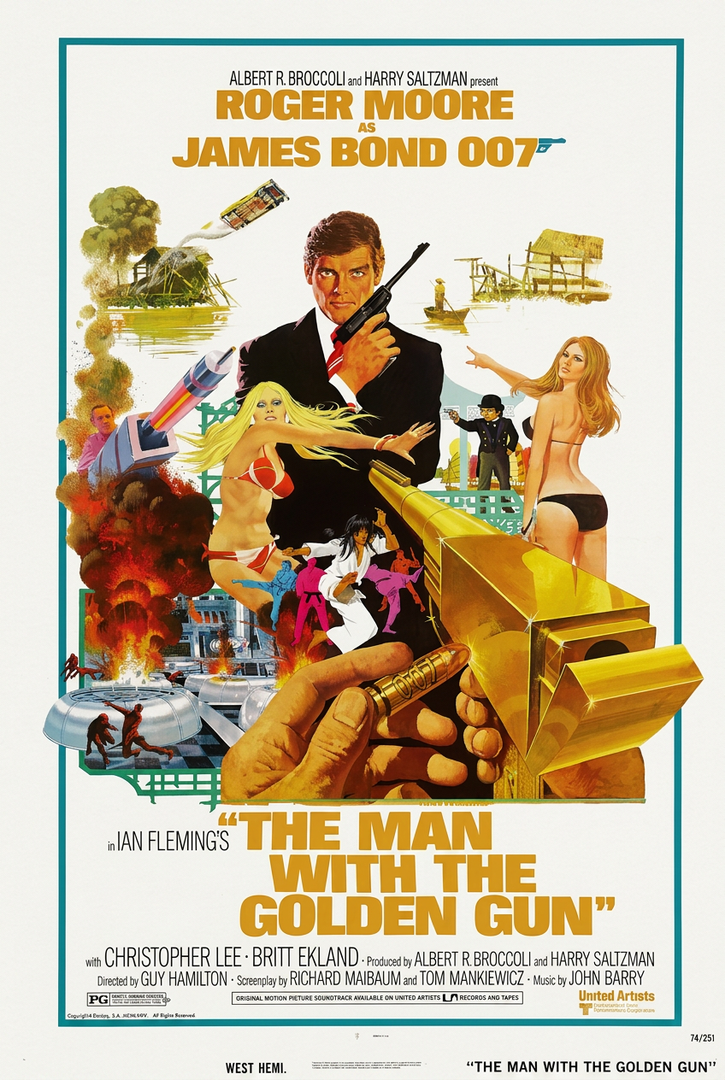 1974 "The Man with the Golden Gun" cinema poster,