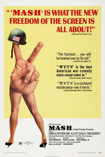 1970 one-sheet poster for the satirical war comedy film MASH*