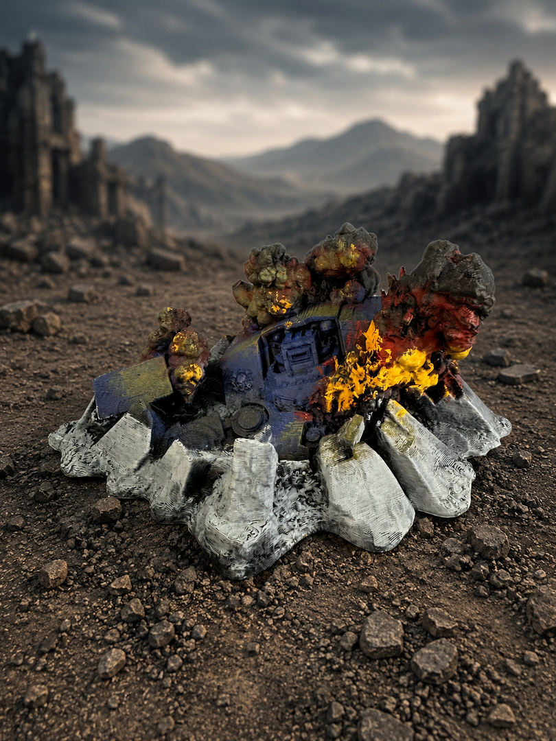 Balistus terrain with fire