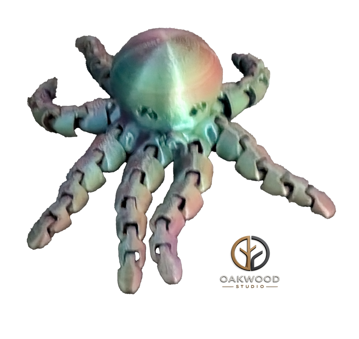 Articulated flexible octopus (Tri-colour)