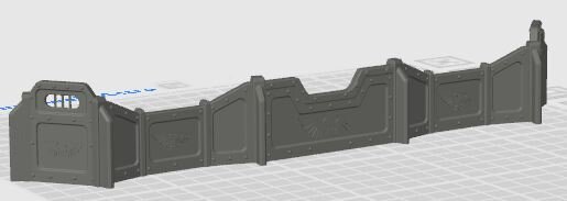 W40k 11th Edition wall bunker wall W-Dip (A)