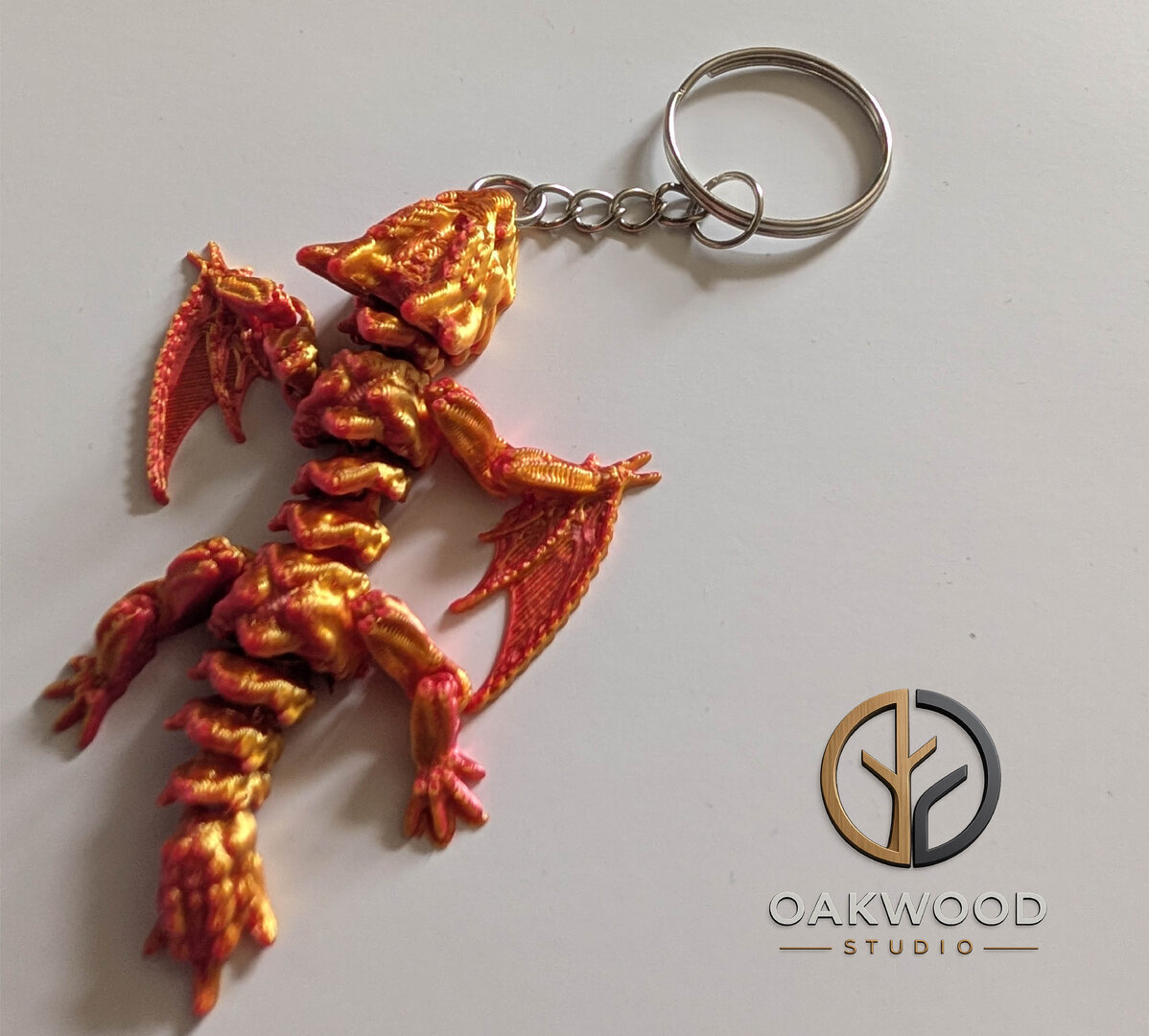 Winged Dragon keyring (Red/Yellow)