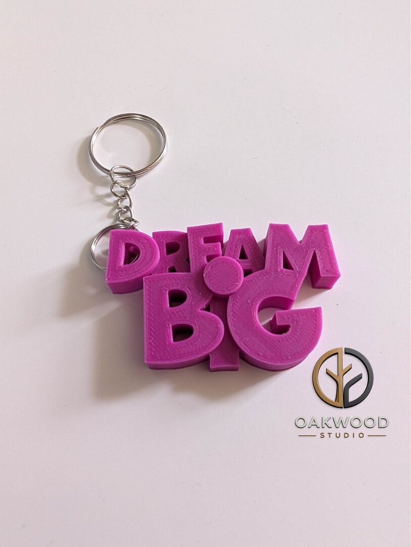 Dream Big Keyring (Pink)