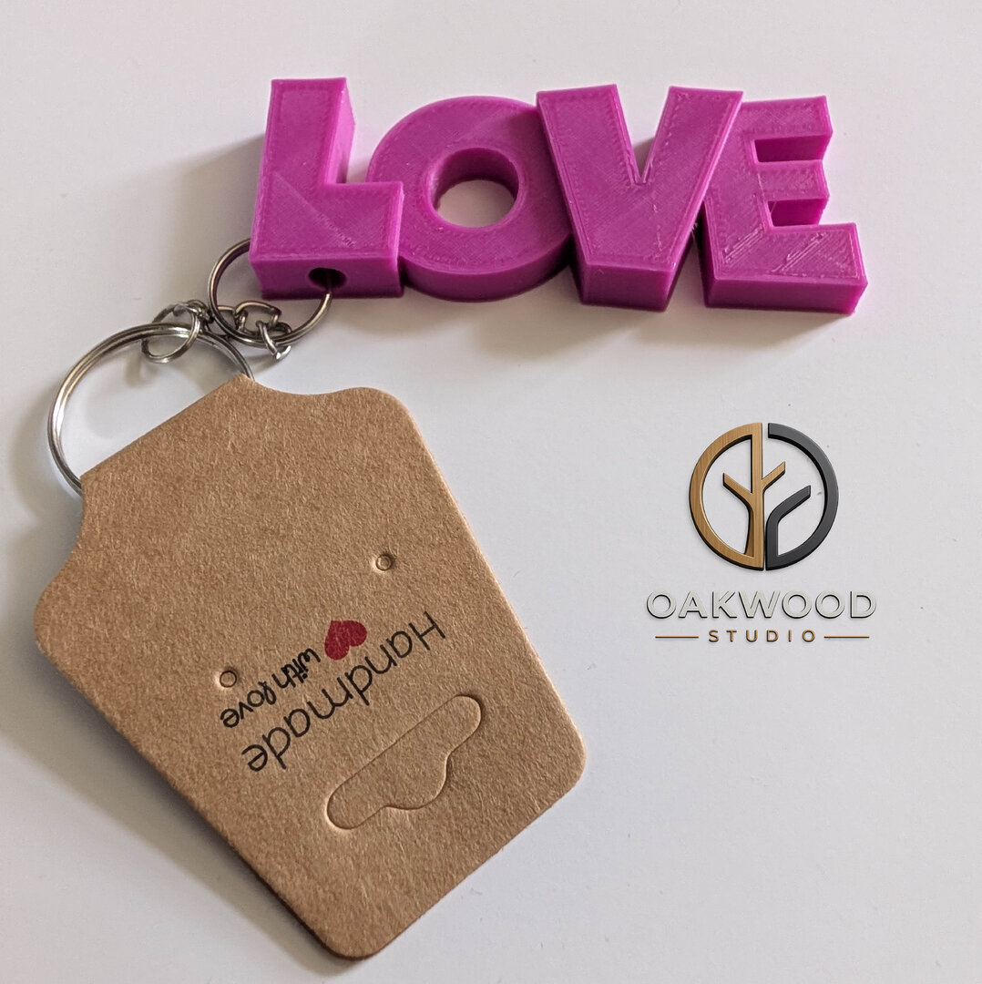 "LOVE" Keyring (Pink)