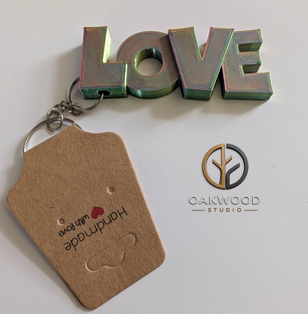"LOVE" Keyring (Tri-colour)