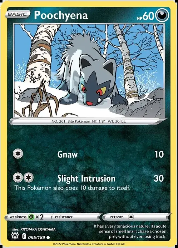 Poochyena (65) pokemon card