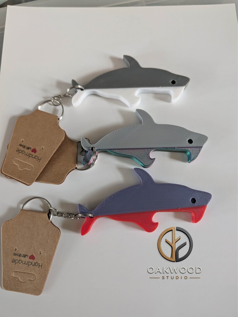 Shark Bottle Opener Keyring